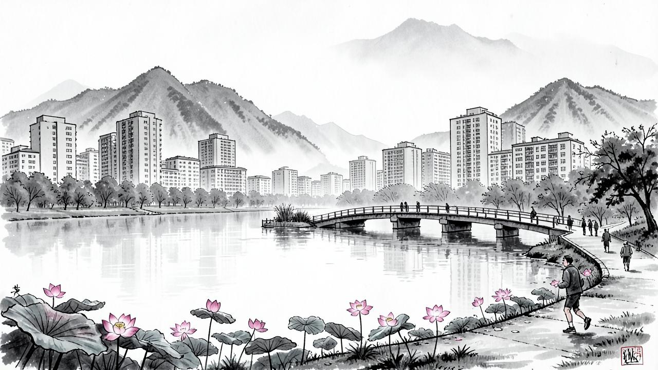 Hồ nước tụ thuỷ trung tâm — trái tim của đô thị vừa
